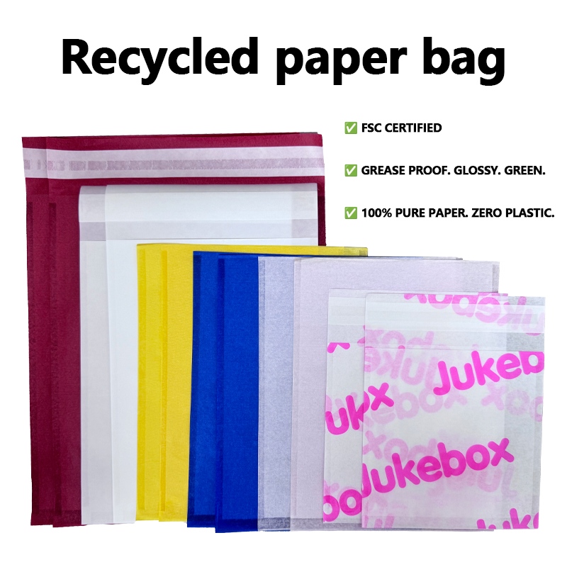 Egyedi újrahasznosított papírzacskók
